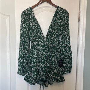 Lulus Floral Green Romper